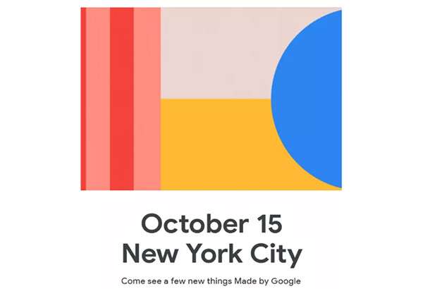 L'invito di Google per l'evento del 15 ottobre dedicato all'hardware