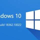 Windows 10 19H2, build 18362.10022 nello Slow Ring