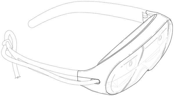 Una bozza per il design del dispositivo Samsung dedicato alla realtà aumentata
