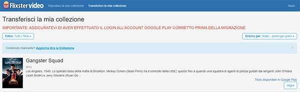 Flixster Video: migrazione contenuti verso Google Play