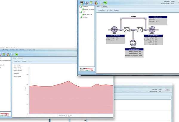 Il software di gestione dell'unità UPS di Tecnoware