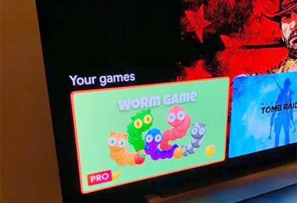 Un dettaglio dell'interfaccia di Stadia su TV