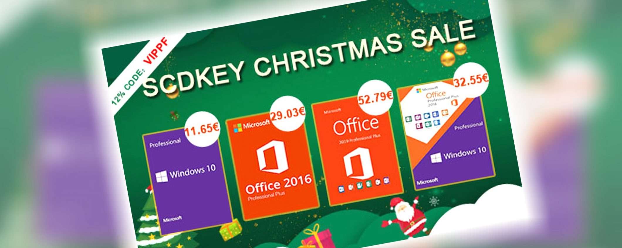 SCDKey per Natale: Windows 10 Pro 11€ e Office 2016 29€