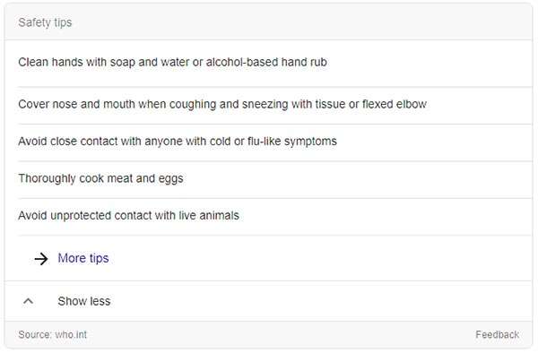 I suggerimenti dell'OMS per la prevenzione a proposito del coronavirus