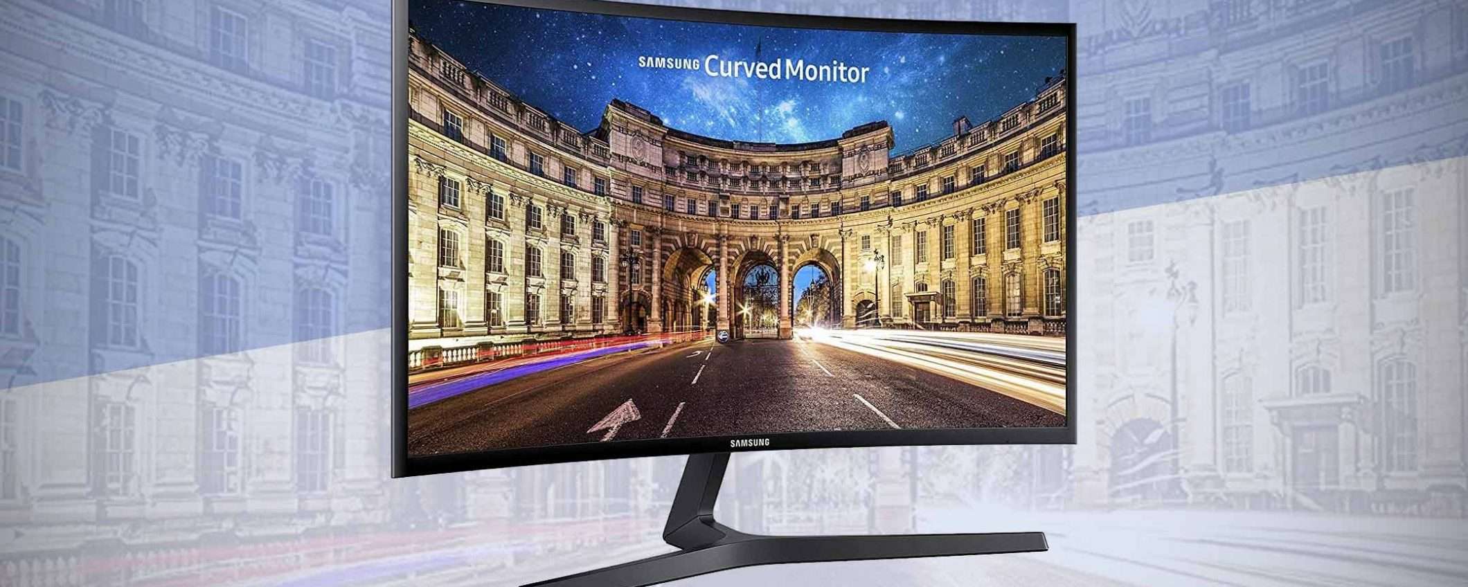 Monitor curvo da 27 pollici in offerta a 139 euro