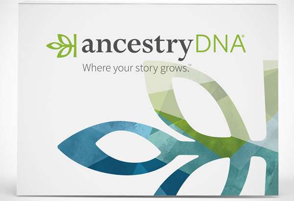 Il box per il test del DNA commercializzato da Ancestry