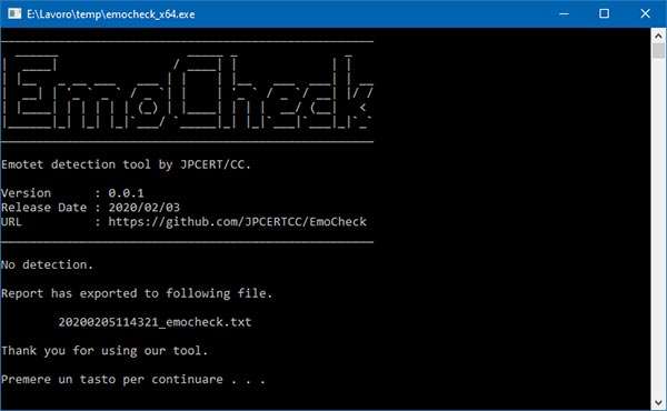 EmoCheck: lo strumento per controllare se il computer è stato infettato da Emotet