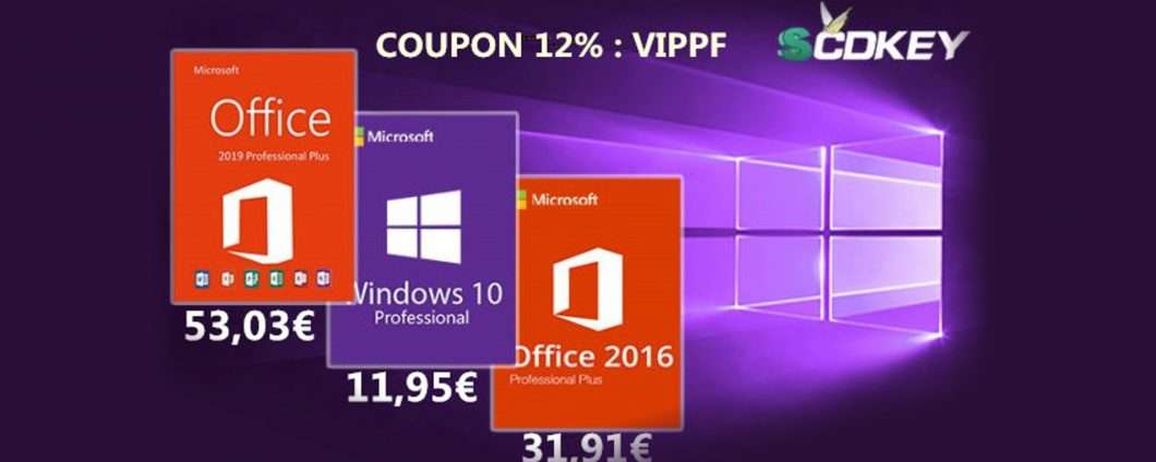 Windows 10 Pro 11€, Office 2016 31€: la primavera di SCDKey