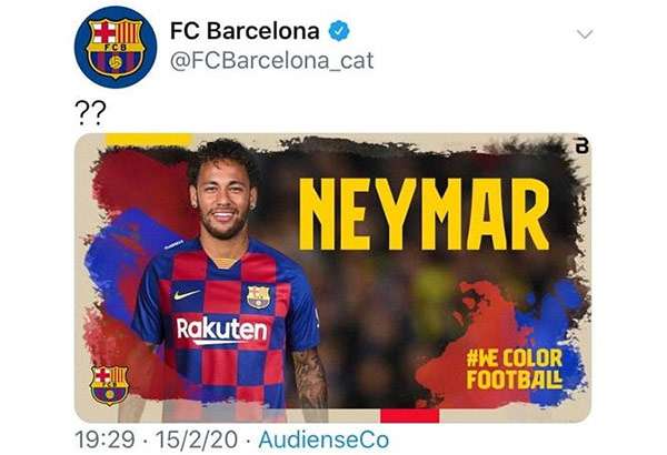 Il falso tweet che annunciava il ritorno di Neymar al Barcellona