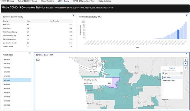 Coronavirus: la mappa dettagliata di IBM per monitorare il contagio negli Stati Uniti