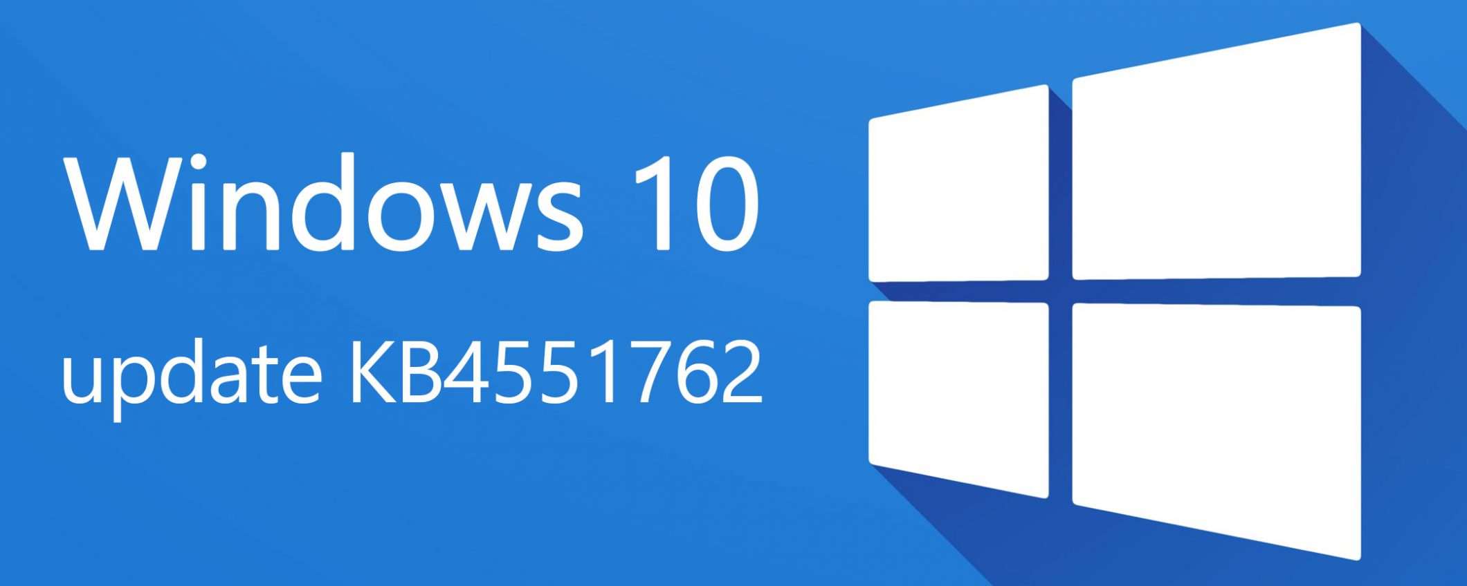Windows 10 e i bug: tocca all'update KB4551762