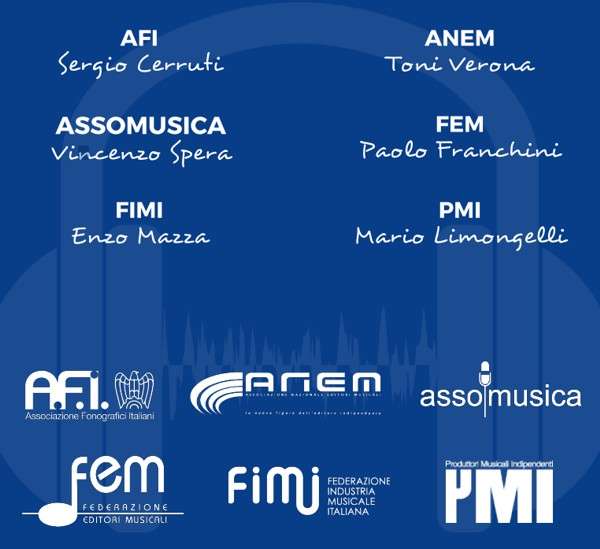 AFI, ANEM, Assomusica, FEM, FIMI, PMI