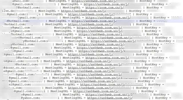 Alcune delle password di Zoom rubate e diffuse sul Dark Web