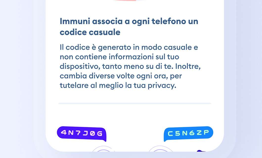 Immuni: l'interfaccia