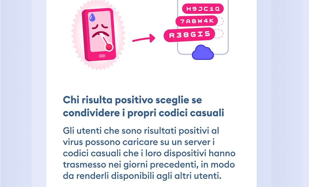 Immuni: l'interfaccia