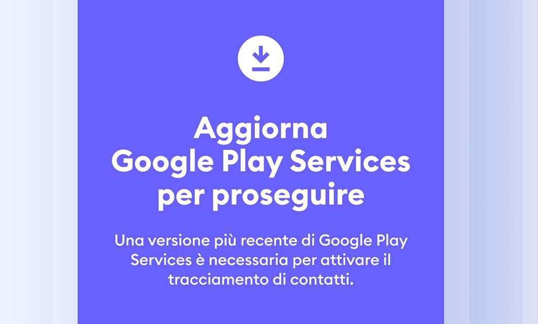 Immuni: l'interfaccia