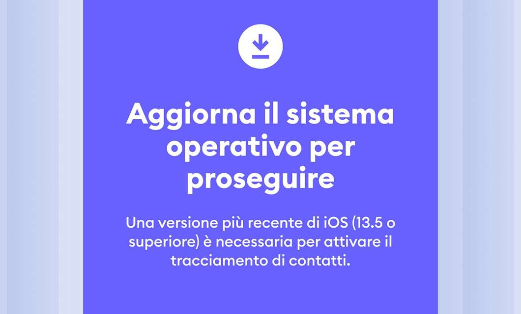 Immuni: l'interfaccia