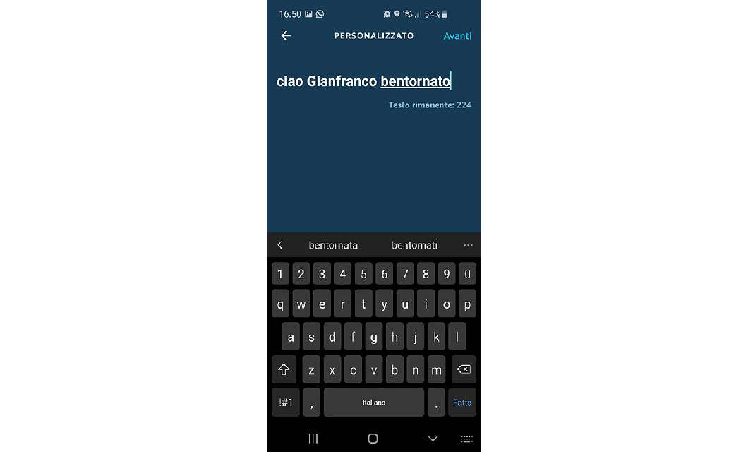 9. Oppure personalizzala