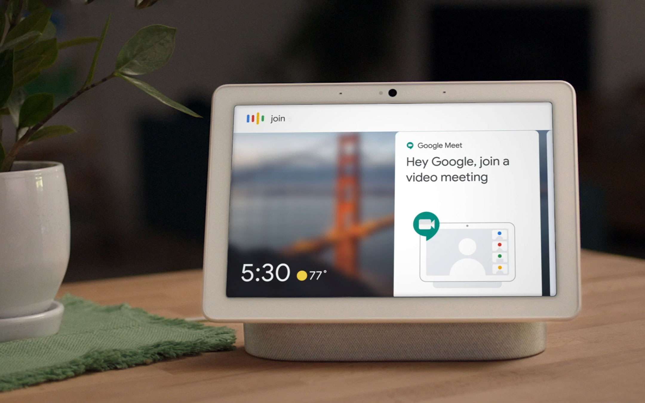 Meet, Duo: group video calls on smart displays