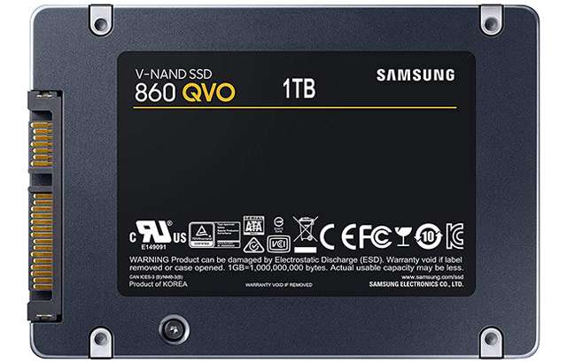 L'unità SSD MZ-76Q1T0 860 QVO di Samsung da 1 TB
