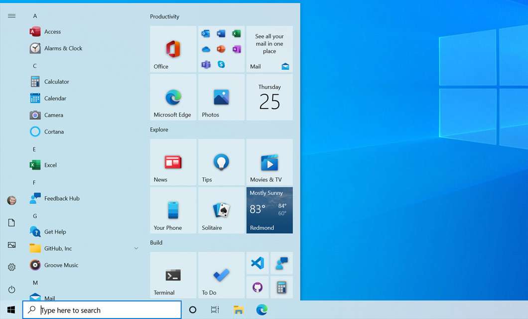 Windows 10: il nuovo menu Start