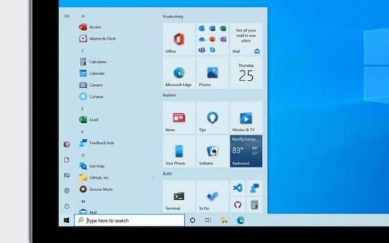 Windows 10: il nuovo menu Start
