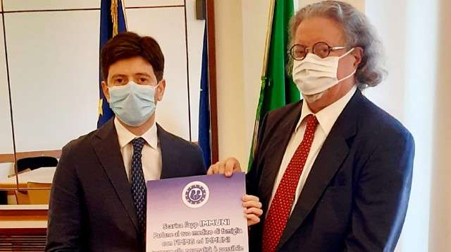 Roberto Speranza, Ministro della Salute, e Silvestro Scotti, segretario FIMMG