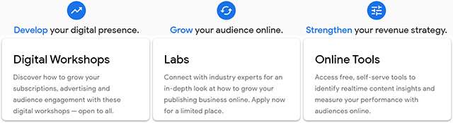 La proposta del Digital Growth Programme che fa parte della Google News Initiative