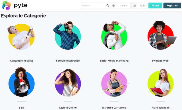 Pyte, il marketplace e social network italiano dove vendere o acquistare un lavoro da privati, professionisti e aziende