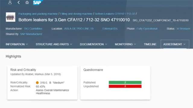 Il software Intelligent Asset Management di SAP