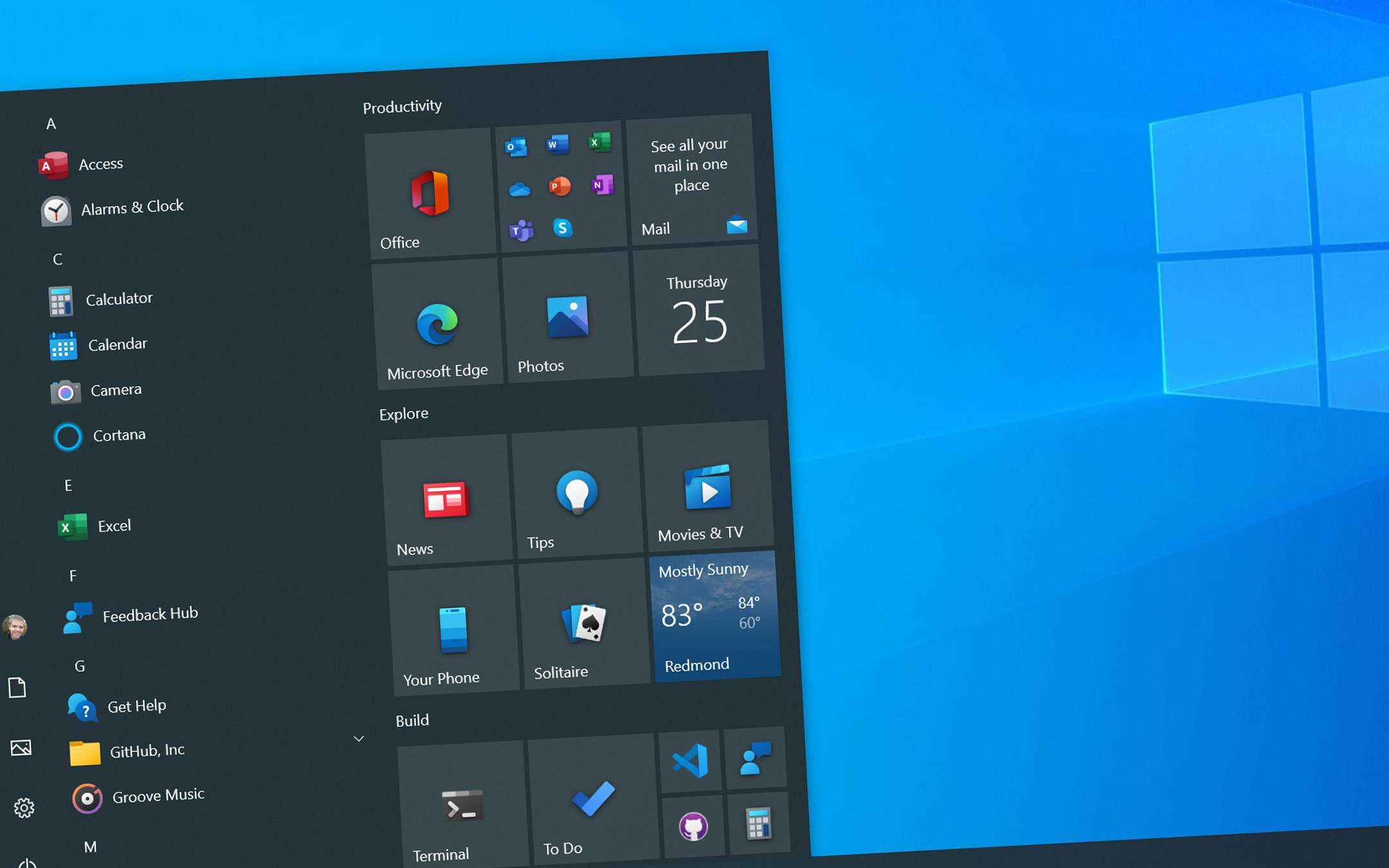 Windows 10: the new Start menu for Insiders