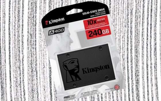 Kingston, SSD da 240GB: 33% di sconto su eBay