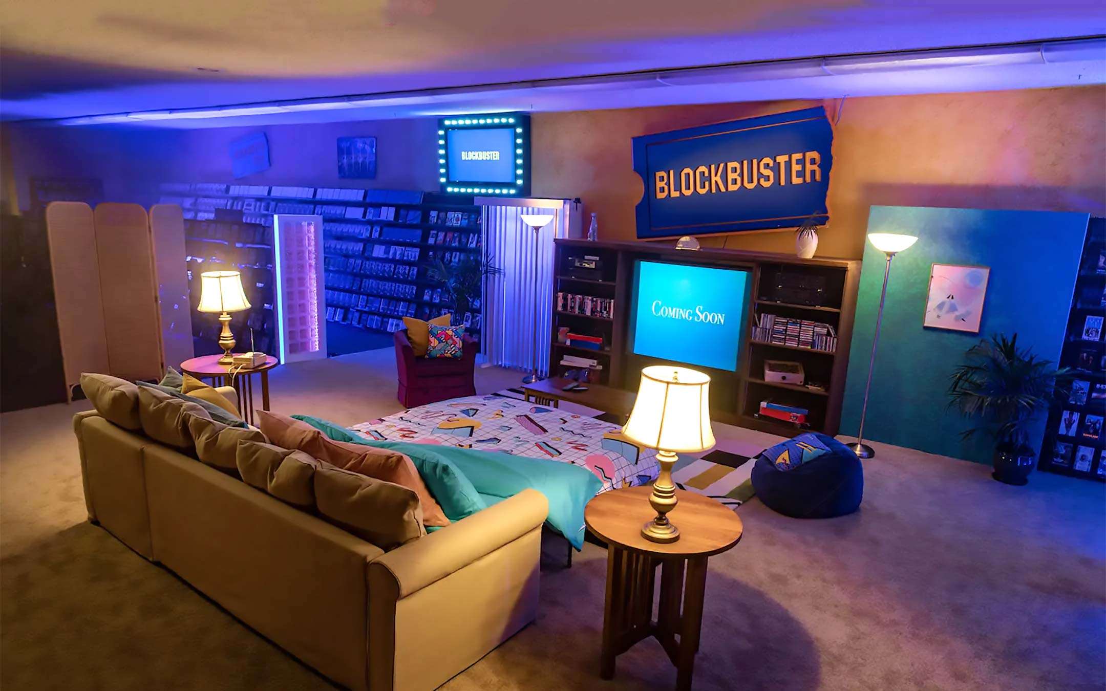 Sleeping in the latest Blockbuster, on Airbnb