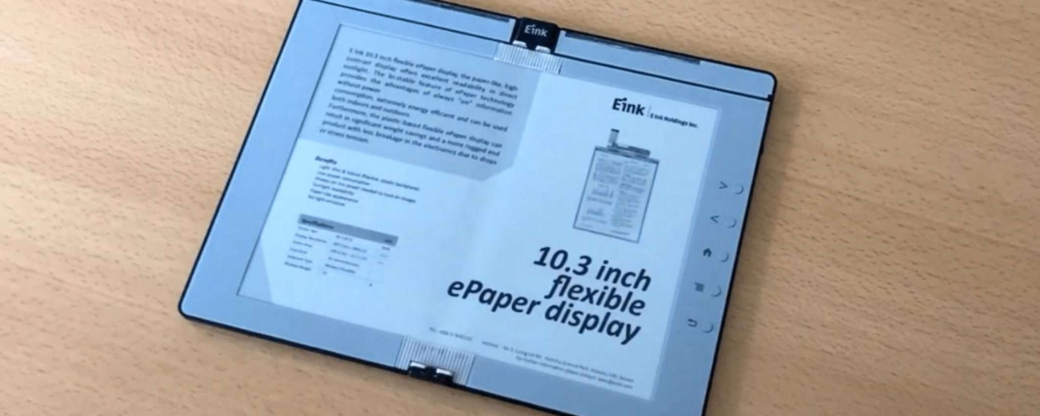 Un eBook reader con schermo pieghevole da E Ink