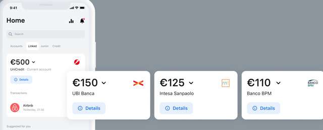 Tutti i conti bancari nell'app di Revolut