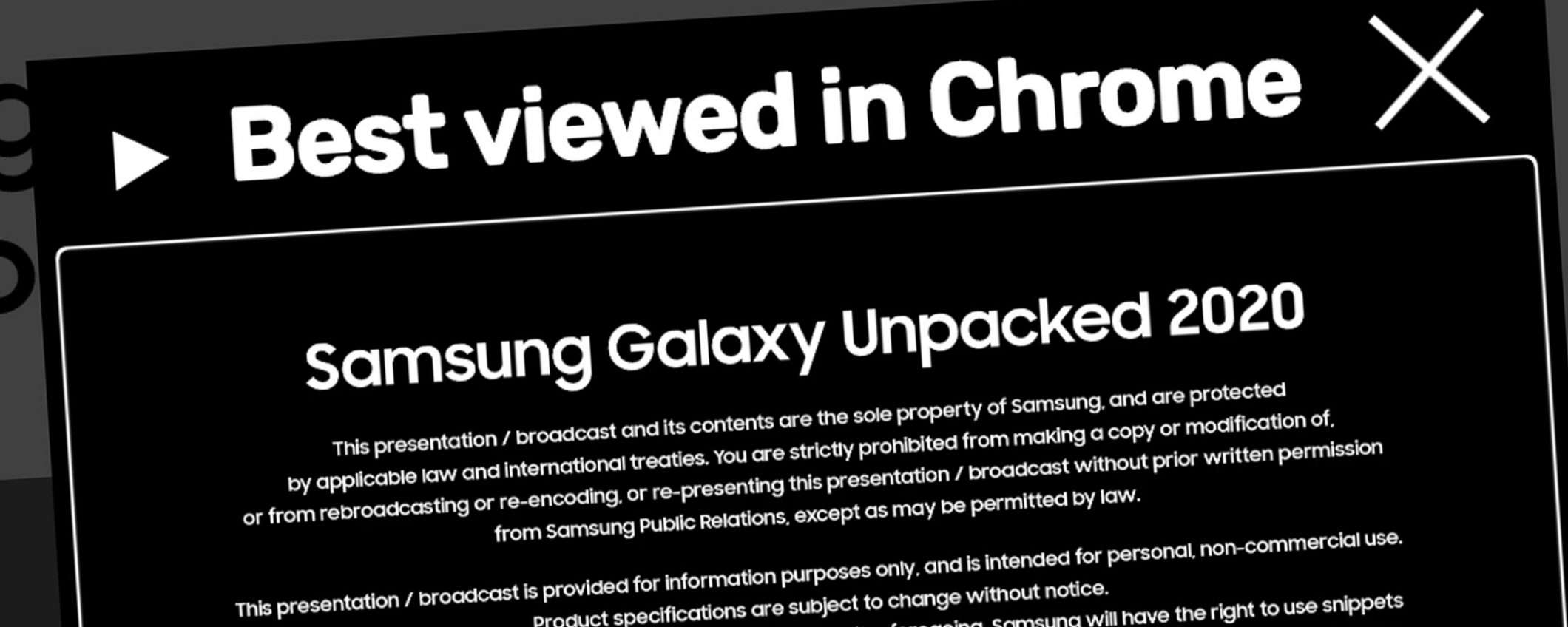 Galaxy Unpacked: meglio con Google Chrome