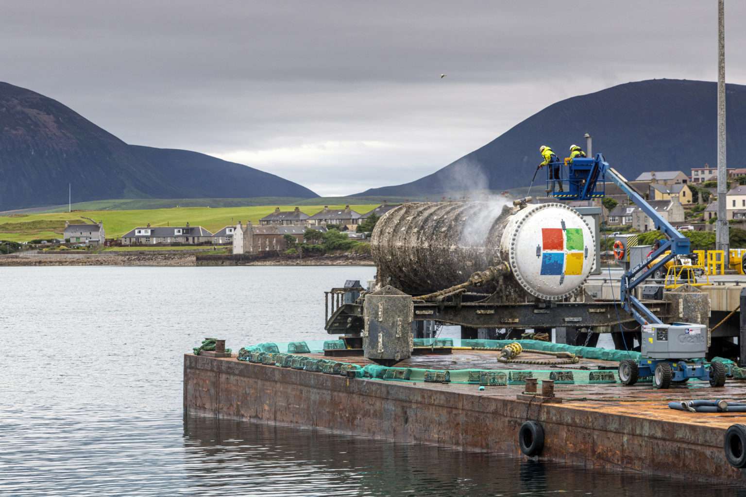 Project Natick, Vessel retrieval Stromness, Orkney. Microsoft - Tuesday 7th to Wednesday 15th of July 2020