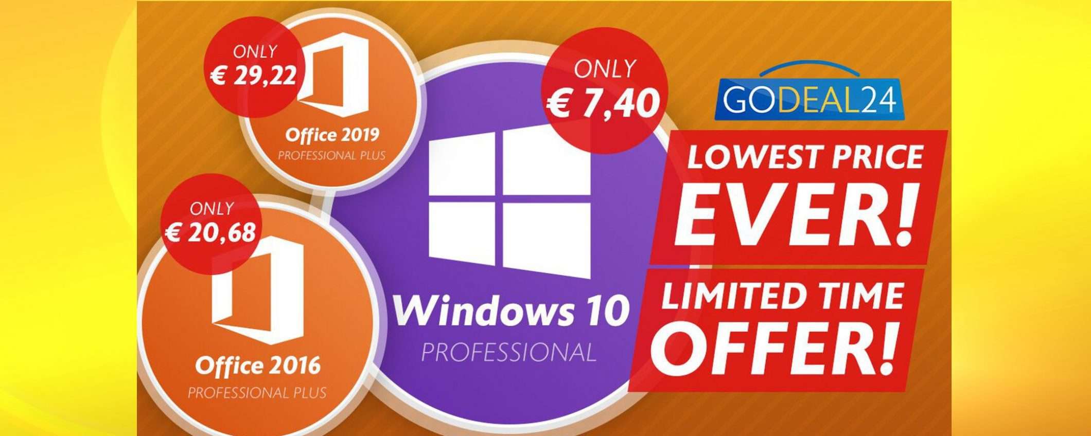 Windows 10 a meno di 7.40€ con GoDeal24