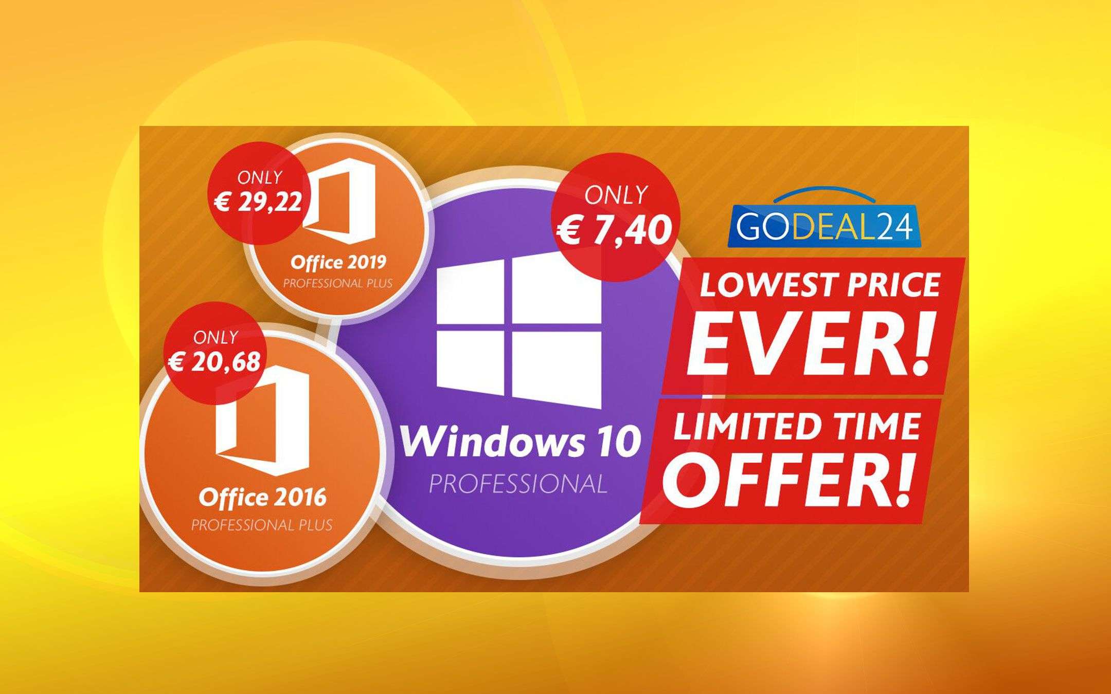 Windows 10 for less than € 7.40 with GoDeal24