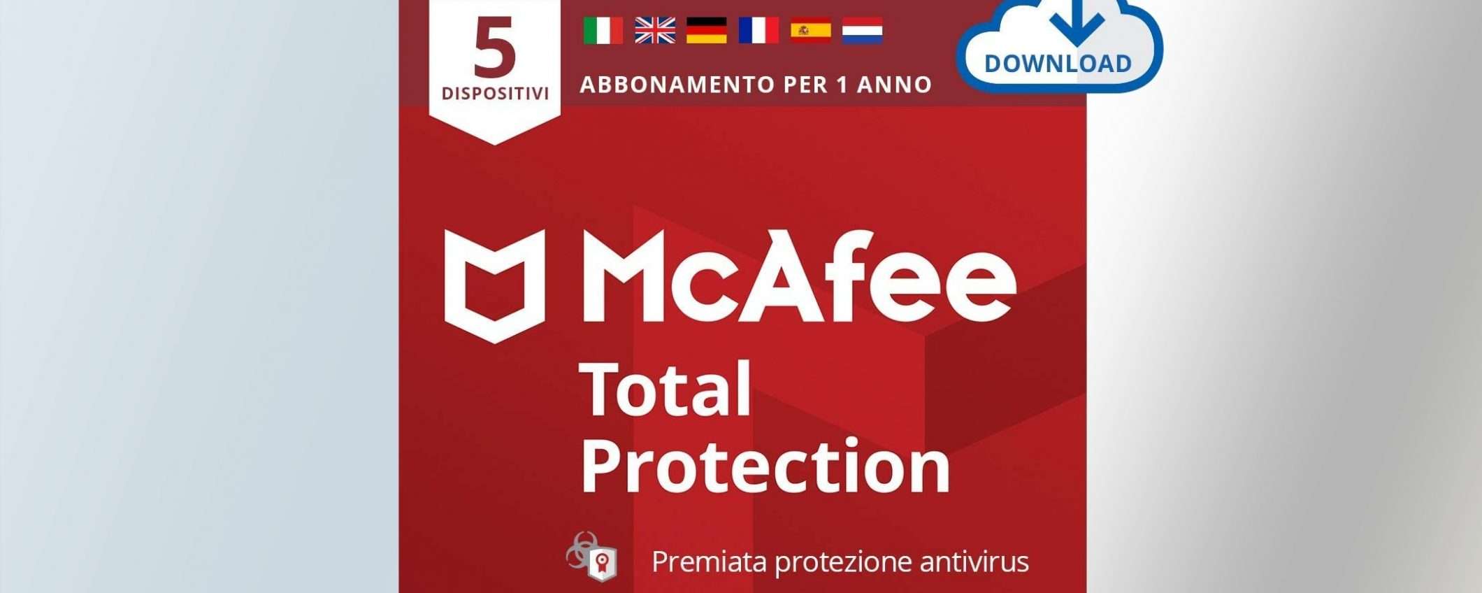 McAfee, proteggi tutto subito con il 76% di sconto