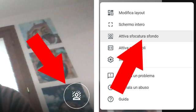 La funzionalità di Google Meet per sfocare lo sfondo durante le riunioni