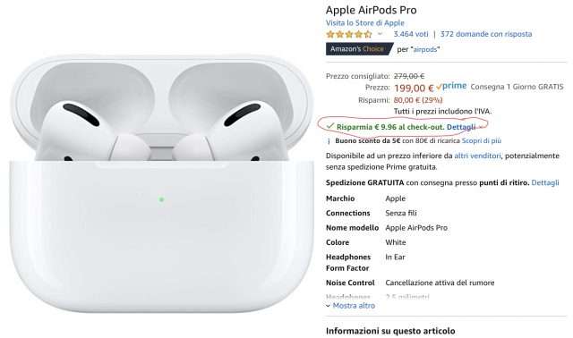 Sconto per le AirPods Pro