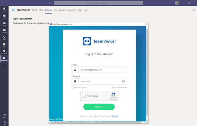 L'integrazione di TeamViewer in Microsoft Teams