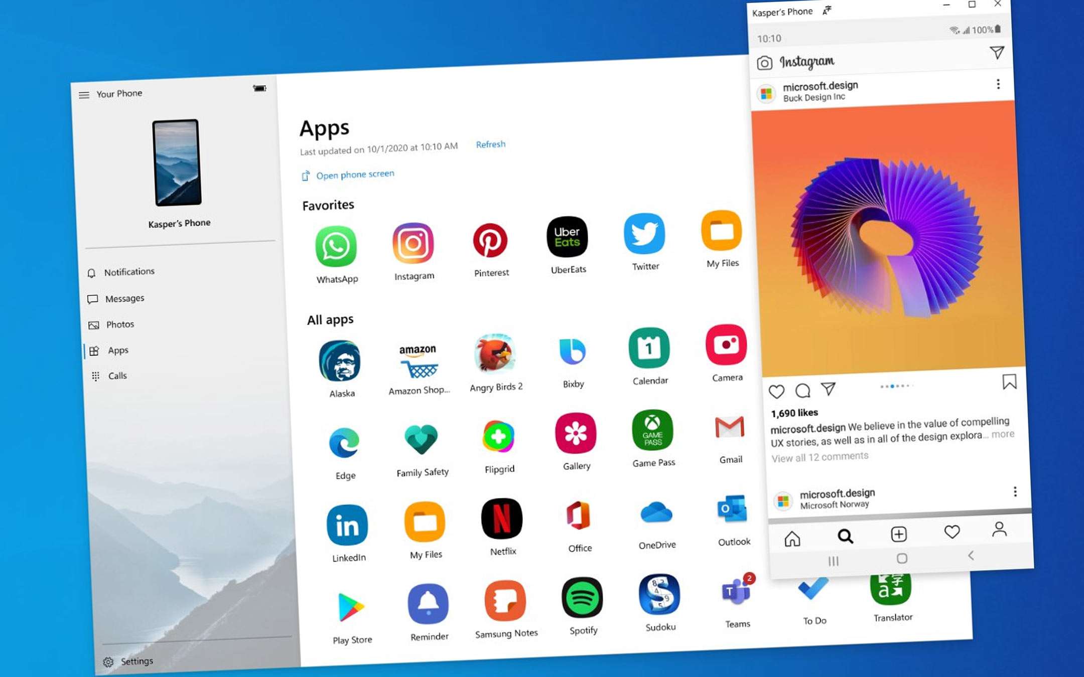 Android apps on Windows 10 for all Samsungs