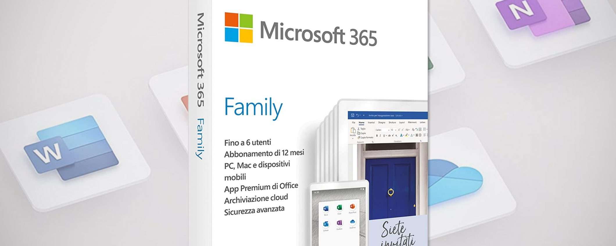 L'abbonamento Microsoft 365 Family a metà prezzo