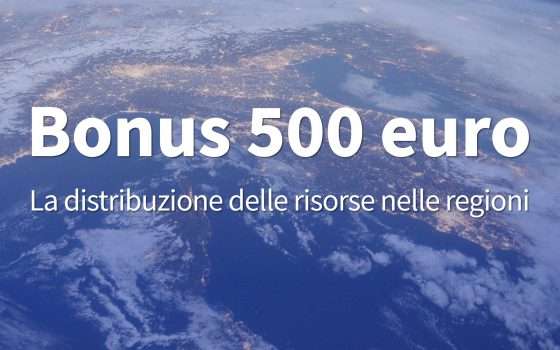 Bonus 500 euro: più risorse alle regioni del Sud