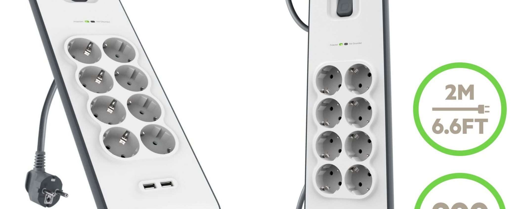 Ciabatta Belkin con 8 prese protette: sicura e scontata