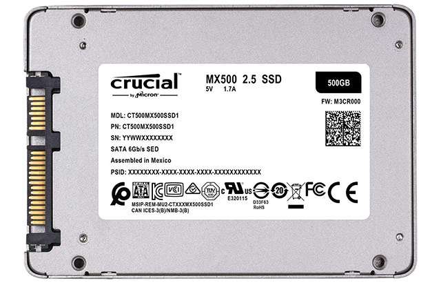 L'unità SSD da 500 GB della linea Crucial MX500