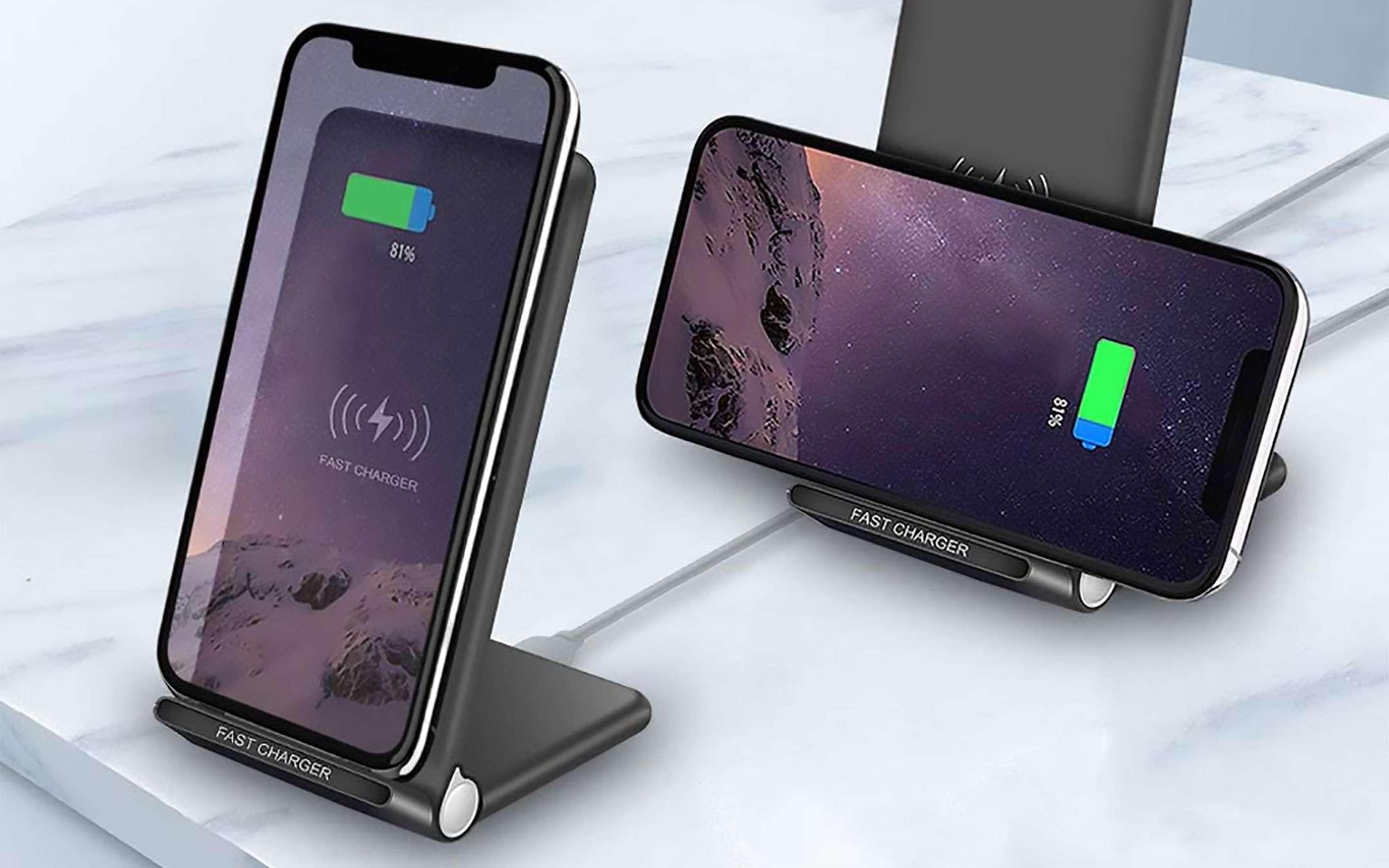 Two docks for wireless charging for a few euros Two docks for wireless charging for a few euros