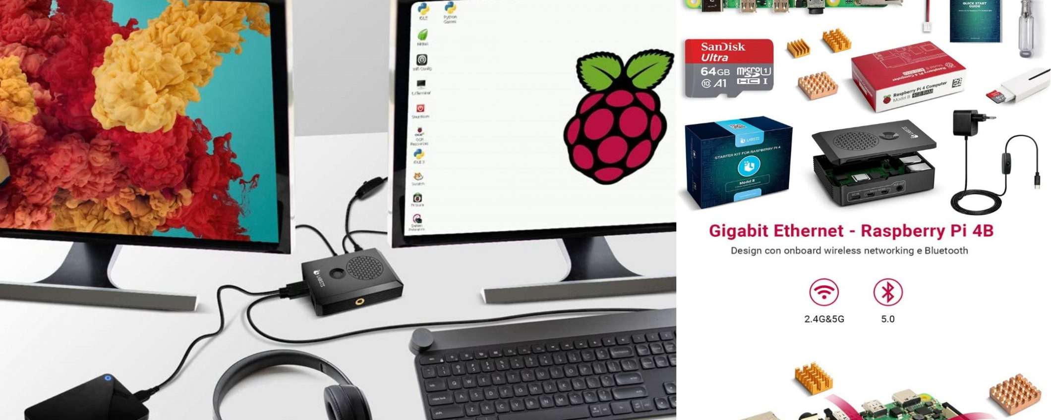 Kit Mini PC Raspberry Pi 4 a meno di 100 euro